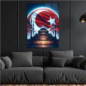 Dikey VatanTemalı Cam Tablo 184