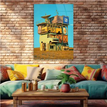 Dikey Doğa Temalı Cam Tablo 266