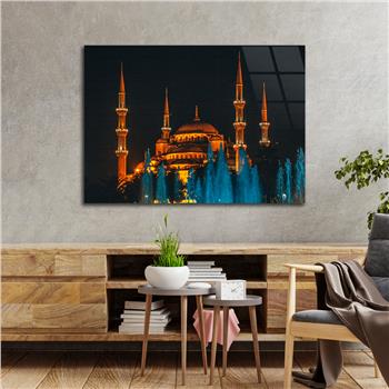 Yatay Dini Temalı Cam Tablo 212