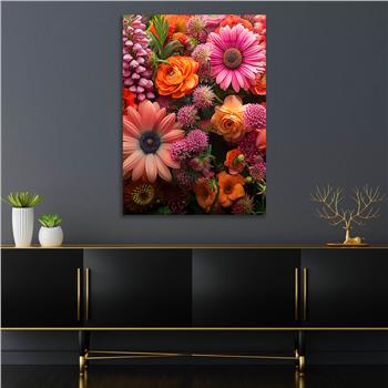 Dikey Sanat Temalı Cam Tablo 505