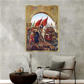 لوحة زجاجية وطني مع اطار ألمنيوم