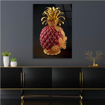 Dikey Sanat Temalı Cam Tablo 540