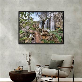 Aluminium Omlijste Natuur Thema Geharde Glasschilderij 150