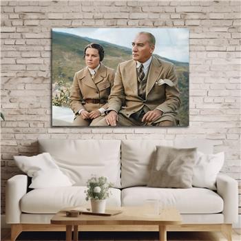 Yatay Vatan Temalı Cam Tablo 147