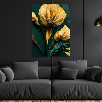 Dikey Sanat Temalı Cam Tablo 462
