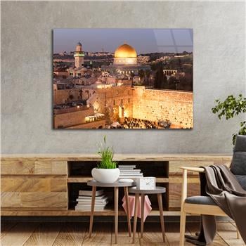 Yatay Dini Temalı Cam Tablo 197