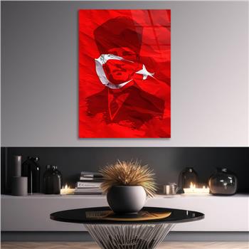 Dikey VatanTemalı Cam Tablo 161