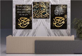 Ensemble de Tableaux et d’horloge 2 pièce sur le thème religieux