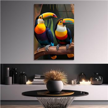 Dikey Sanat Temalı Cam Tablo 519