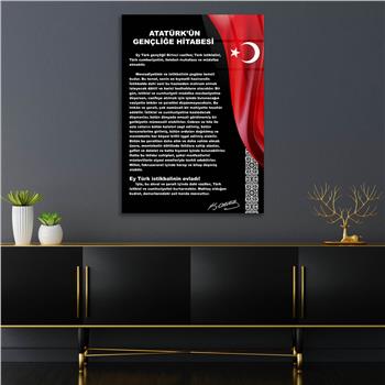 Dikey Vatan Temalı Cam Tablo 307