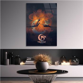 Dikey VatanTemalı Cam Tablo 163