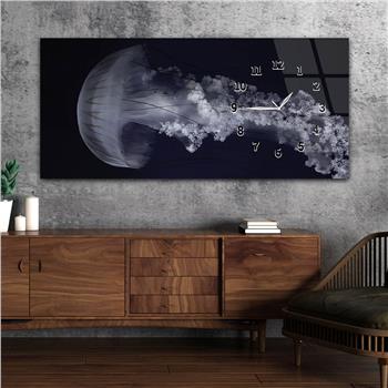 Horizontaal, Aan De Zijkant Voorzien Van Een Klok, Kunst en Natuur Thema Gehard Glasschilderij 220