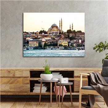 Yatay Dini Temalı Cam Tablo 156