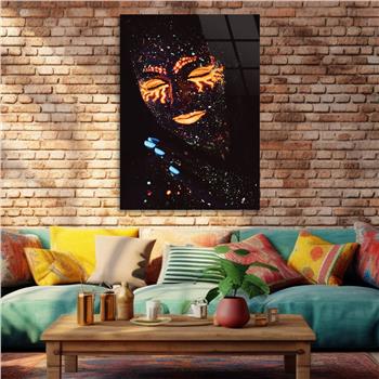 Dikey Sanat Temalı Cam Tablo 312