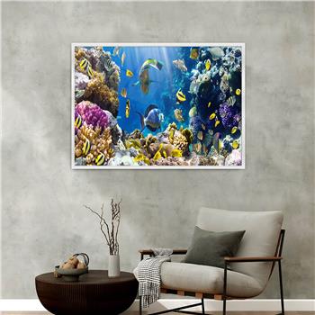 Aluminium Omlijste Natuur Thema Geharde Glasschilderij 088