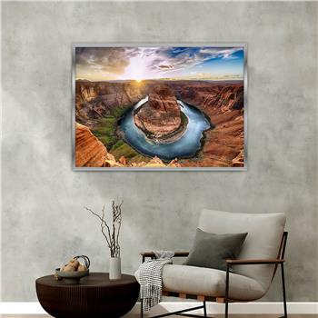 Aluminium Omlijste Natuur Thema Geharde Glasschilderij 129