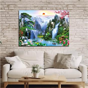 Thema Natur auf bedrucktem Glas