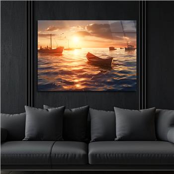 Yatay DoğaTemalı Cam Tablo 399