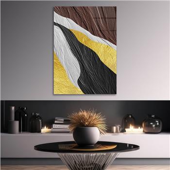 Dikey Sanat Temalı Cam Tablo 380