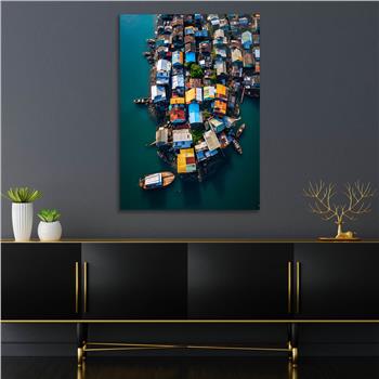 Dikey Doğa Temalı Cam Tablo 242