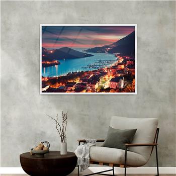 Aluminium Omlijste Natuur Thema Geharde Glasschilderij 167