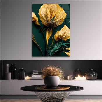 Dikey Sanat Temalı Cam Tablo 462