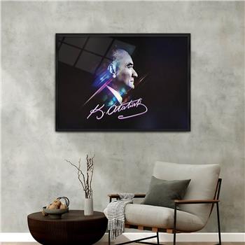 Aluminum-Framed National-Themed Tempered Glass Wall Art 074