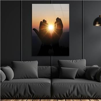 DUA EDEN ELLER GÖRSELLİ CAM TABLO