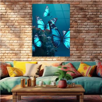 Dikey Sanat Temalı Cam Tablo 419