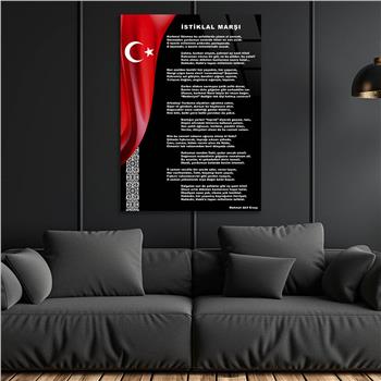 Dikey Vatan Temalı Cam Tablo 306