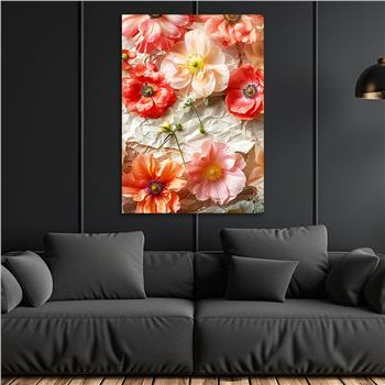 Dikey Sanat Temalı Cam Tablo 451