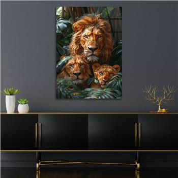 Dikey Doğa Temalı Cam Tablo 372