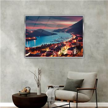 Aluminium Omlijste Natuur Thema Geharde Glasschilderij 167