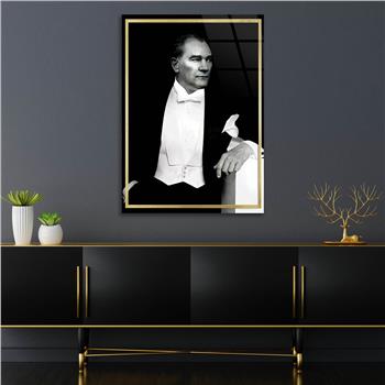 MUSTAFA KEMAL ATATÜRK GÖRSELLİ CAM TABLO