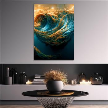 Dikey Sanat Temalı Cam Tablo 554