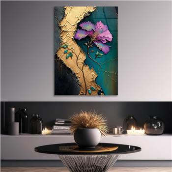 Dikey Sanat Temalı Cam Tablo 319