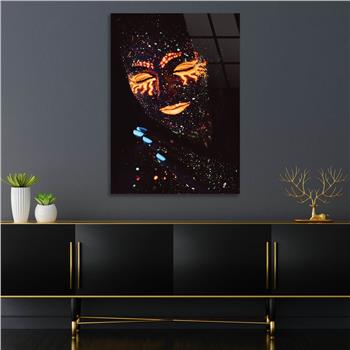 Dikey Sanat Temalı Cam Tablo 312