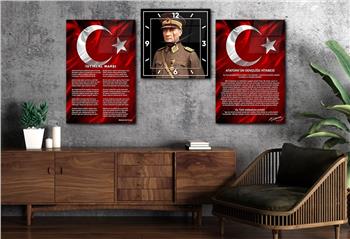 Vatan Temalı Saatli Set 048