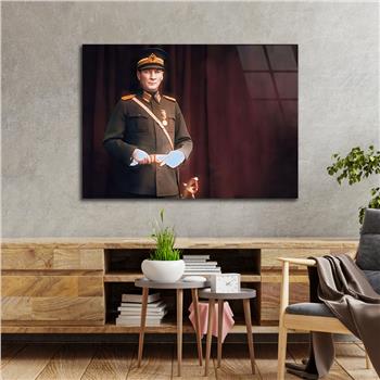 Yatay Vatan Temalı Cam Tablo 141