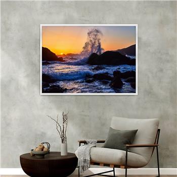 bedrucktes Glas mit Aluminiumrahmen und Natur Themen 