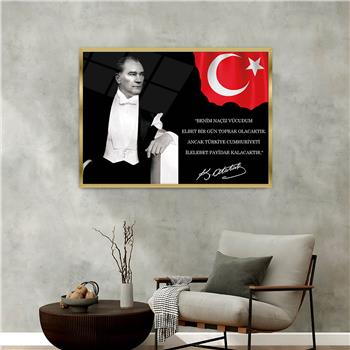 Aluminum-Framed National-Themed Tempered Glass Wall Art 001