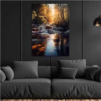 Dikey Doğa Temalı Cam Tablo 284