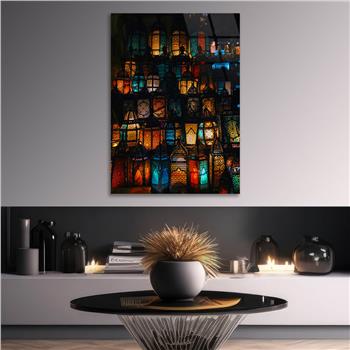 Dikey Doğa Temalı Cam Tablo 279