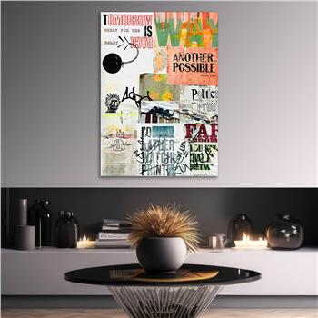 Dikey Sanat Temalı Cam Tablo 403