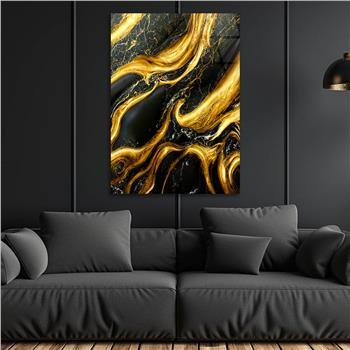 Dikey Sanat Temalı Cam Tablo 339