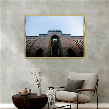 لوحة زجاجية ديني مع اطار ألمنيوم