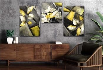 Kunst Thematisches 2-teiliges bedrucktes Glas und Uhrenset