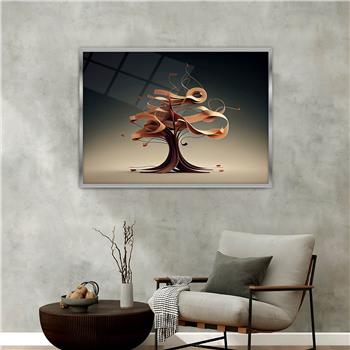 Aluminium Omlijste Natuur Thema Geharde Glasschilderij 053