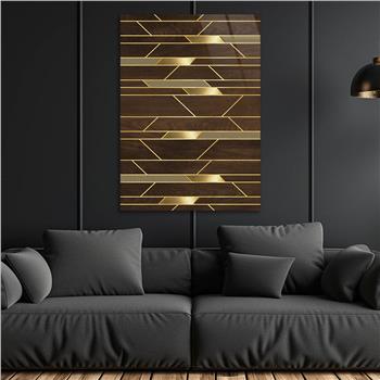 Dikey Sanat Temalı Cam Tablo 361