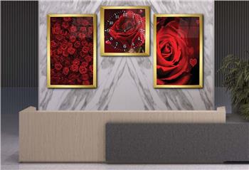 Ensemble de Tableaux et d’orloge 2 pièces sur le thème de l’art